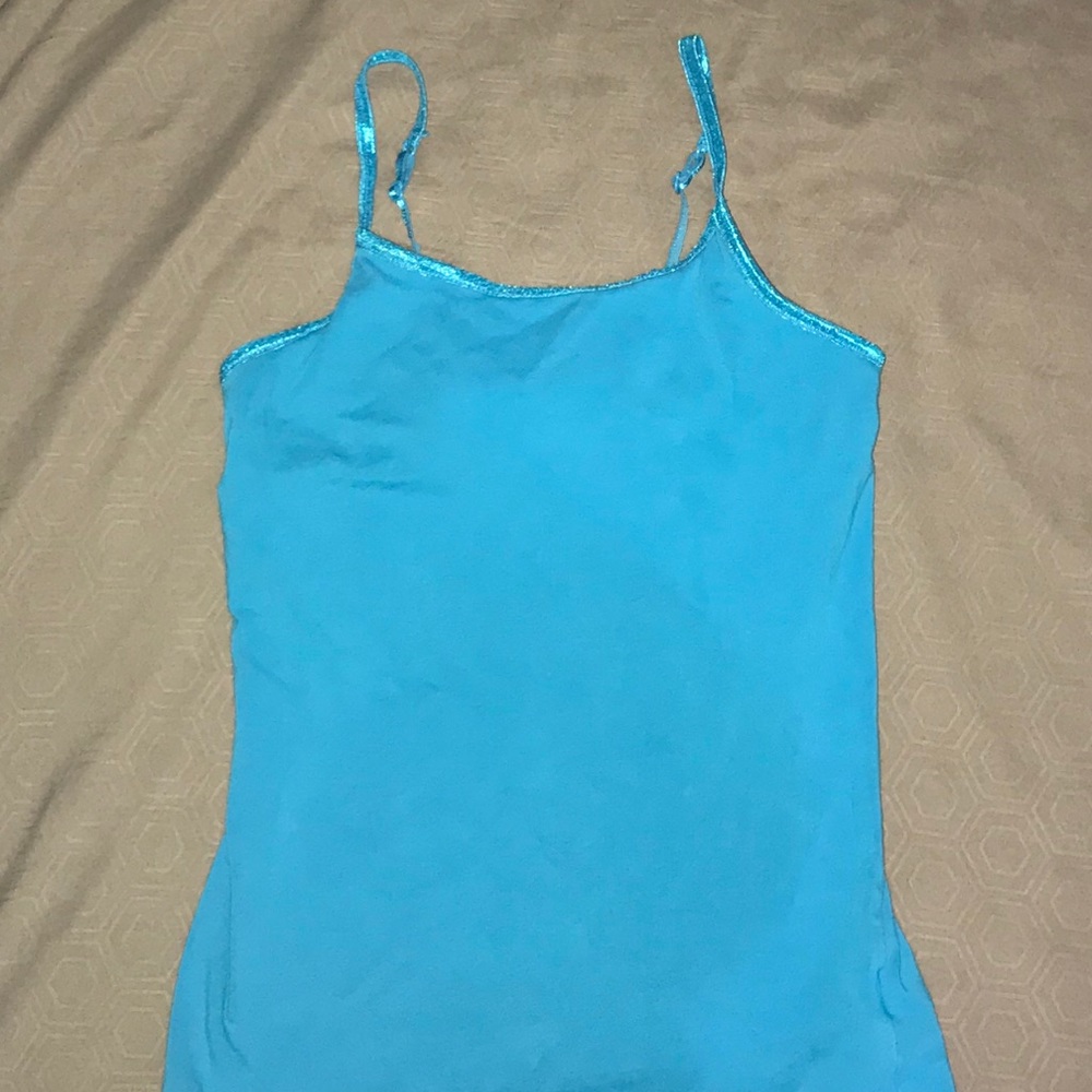 Simple blue tank top